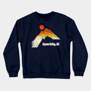 Squaw Valley Tahoe California 70s/80s Retro Souvenir Style Skiing Crewneck Sweatshirt